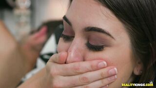 Riley Reid gets licked while her boyfriend is sleeping next