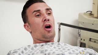 Layla London stroking her patient's monster cock