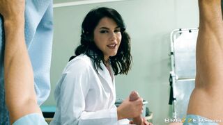 Valentina Nappi is placing her lips on a cock to kiss it