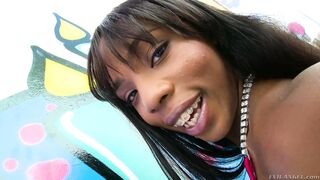 Sarah Banks is a solo girl that is doing a striptease here