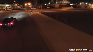 Alena Croft teases a dude in his car today