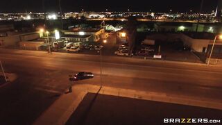 Alena Croft teases a dude in his car today