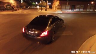 Alena Croft teases a dude in his car today