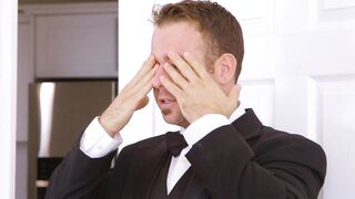 Redhead Lennox Luxe is masturbating in her wedding dress