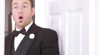 Redhead Lennox Luxe is masturbating in her wedding dress