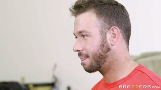 Ashley Adams is in her jeans as she is getting seduced