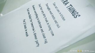 Valentina Nappi is in her maid outfit, having some fun