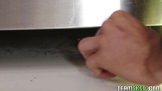 Morgan Lee is filmed while she is shaking her large ass