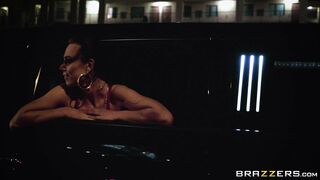 Aidra Fox gets her pussy licked in the limo by her man
