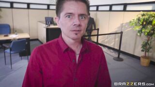 Peta Jensen reveals her tits in the bank and fucks