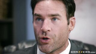 Valentina Nappi gets her large tits examined in the office well