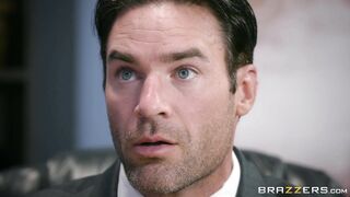 Valentina Nappi gets her large tits examined in the office well