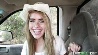 Lilly Ford gets some cash to reveal her snatch