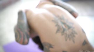 Felicity Feline is getting naked and she is stretching