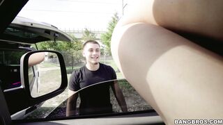 Bella Danger is sticking her ass out of the window