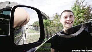 Bella Danger is sticking her ass out of the window