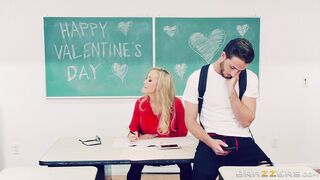 Brandi Love rides a dildo in front of her student