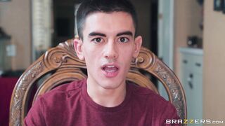 Karlie Brooks is handling a large dick with her feet