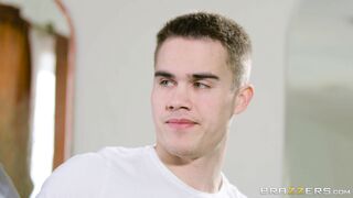 Alex Blake seduces a guy by dropping her shirt