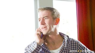 Eva Lovia spits on a cock and she licks it too