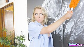 Alix Lynx is on her knees, doing a lot of sucking