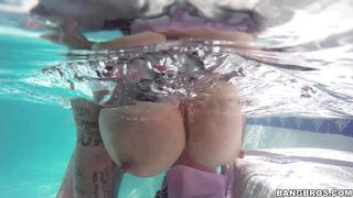 Brandy Talore is fucked doggy style in the pool while wet