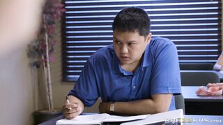 Lena Paul enjoys the feel of her pussy getting licked