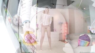 Samantha Rone is in the fishnet suit, shaking her awesome ass