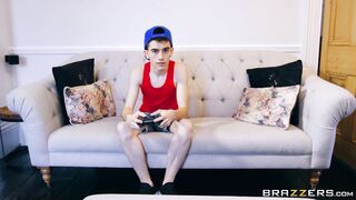 Rebecca Jane Smythe shoves her tits in the guy's face