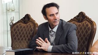 Sofi Ryan gives a blow job under the table