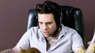 Dani Jensen does some sexy office seduction in her collar