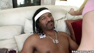 Anikka Albrite sits on top of him and works her white ass while her pussy ate this dick up