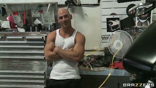 Sexy mechanic Christy Mack shows off her sexy curves