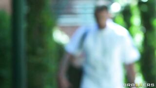 Smoking hot babe Aletta Ocean preparing herself for a sexy rub down