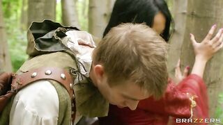 Anissa Kate swallows his fat cock and lets him lick her anus