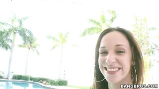 Jada Stevens gets her rear hole reamed and receives cum on her ass cheeks