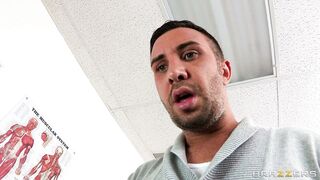 Hot MILF Dana Despoli wearing glasses sucking dick