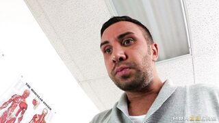 Hot MILF Dana Despoli wearing glasses sucking dick