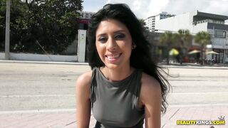 21 years old babe Angel Del Ray gets interviewed