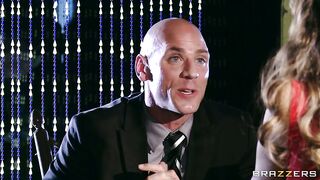 Yurizan Beltran demonstrates him her pussy and sucks his big cock