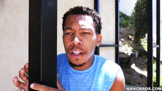 Black dude was caught by Romi Rain jerking off on her