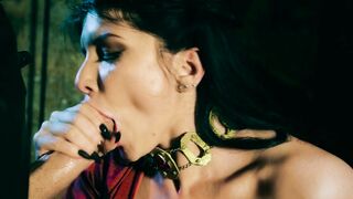 Big titted Romi Rain gives hot blowjob to Xander