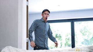 Ashley Downs covered with jizz caught masturbating by Danny D