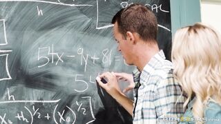 Teacher Alexis Monroe seducing her pupil in the classroom