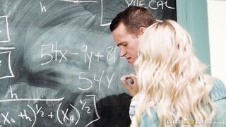 Teacher Alexis Monroe seducing her pupil in the classroom