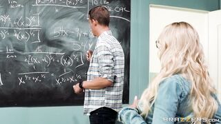Teacher Alexis Monroe seducing her pupil in the classroom