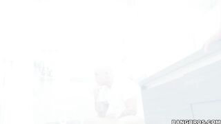 Mia Malkova masturbating while spying on her stepbro