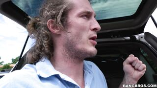 Aubrey Sinclair worships the big dick with her mouth