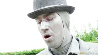 Alessandra Jane makes selfies with Danny D outdoors