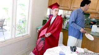 Jynx Maze sucks Juan's cock and their dad is none the wiser